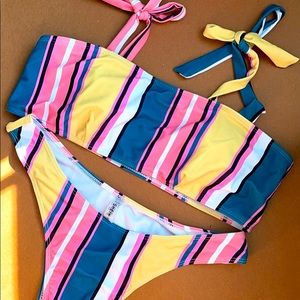 SHEIN Stripe Swim Suit